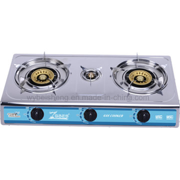 Stainless Steel Three Burners Gas Cooker